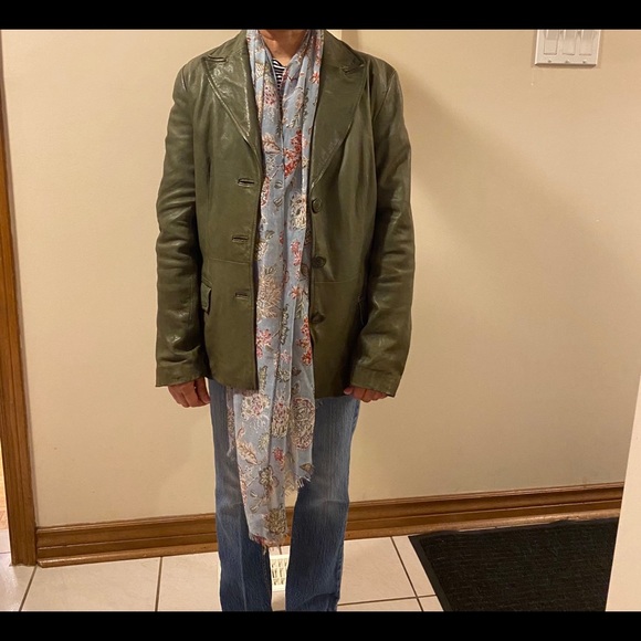 Vintage Danier Leather Jacket Peacoat - Picture 9 of 14